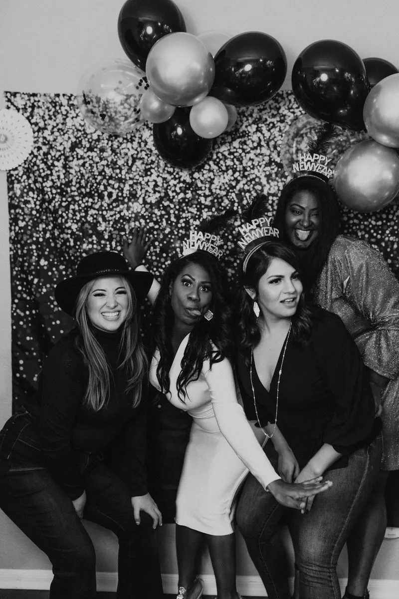 Glam photo booth in action