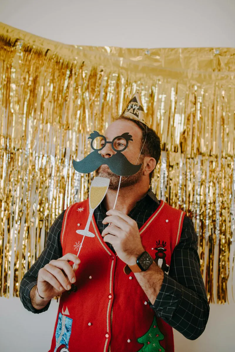 Holiday party photo booth