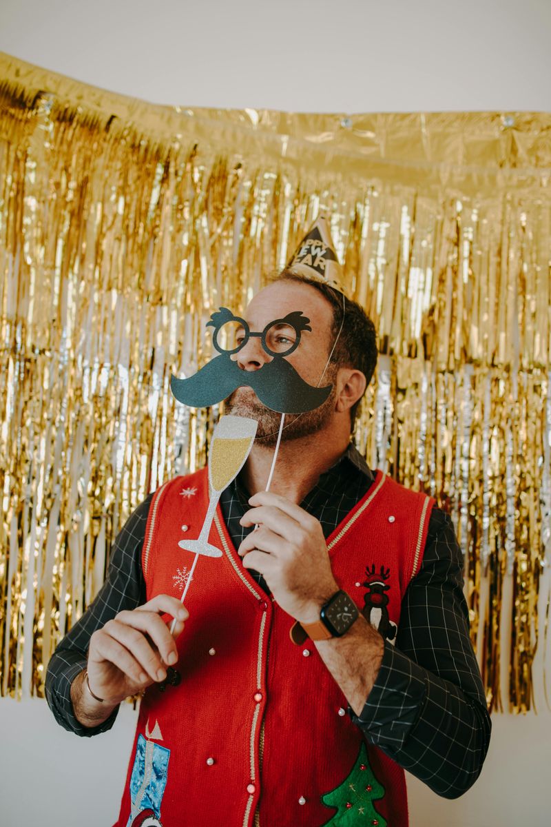 Holiday party photo booth