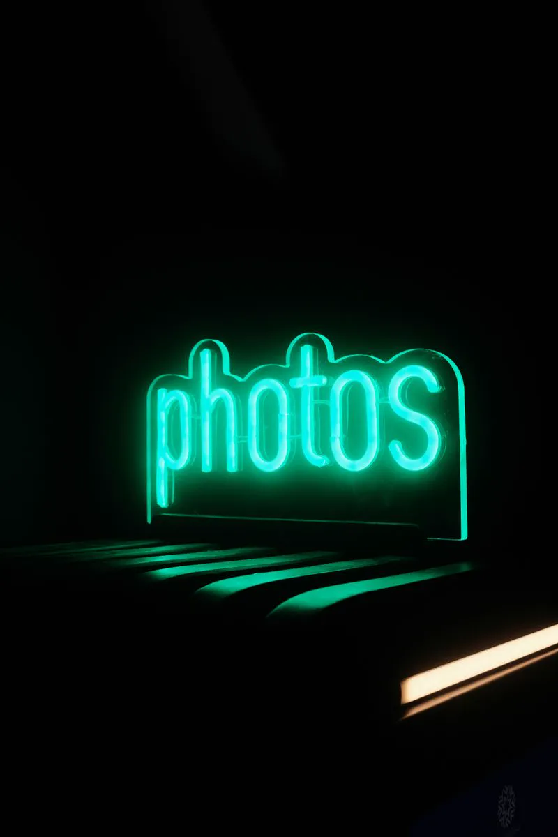 Neon-lit photo booth at a Utah event