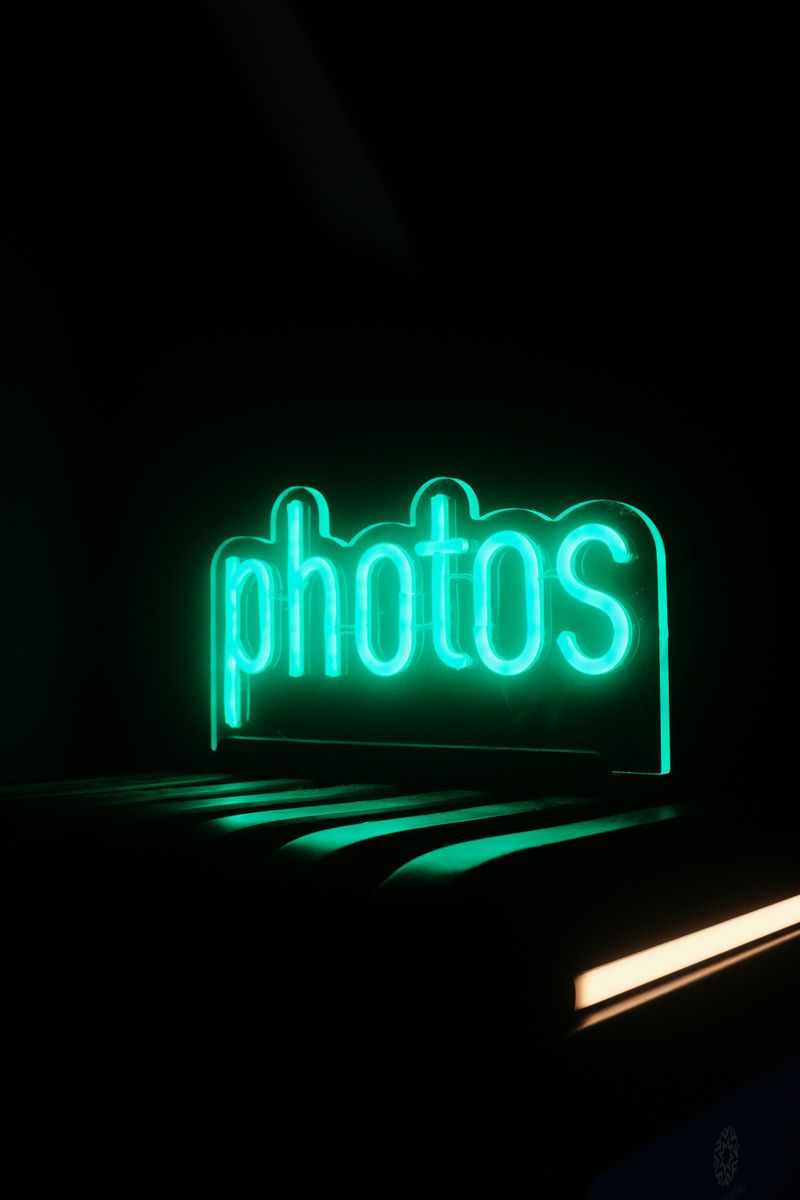 Neon-lit photo booth at a Utah event