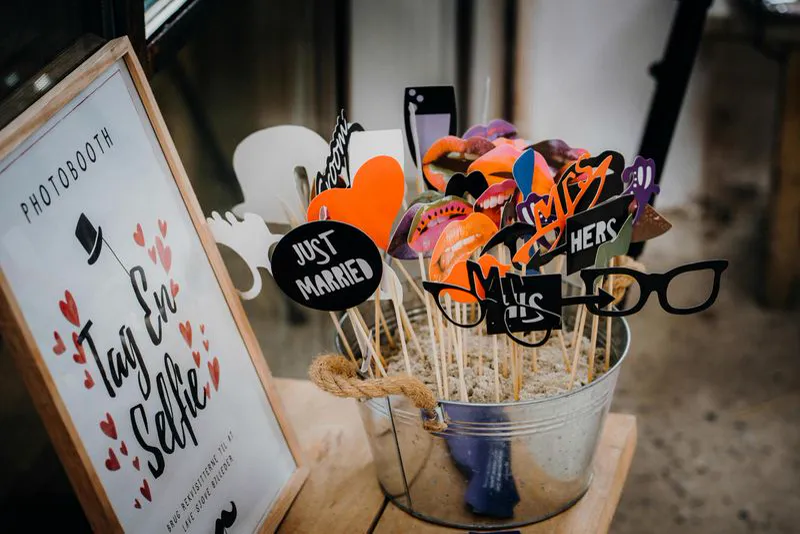 Wedding photo booth props